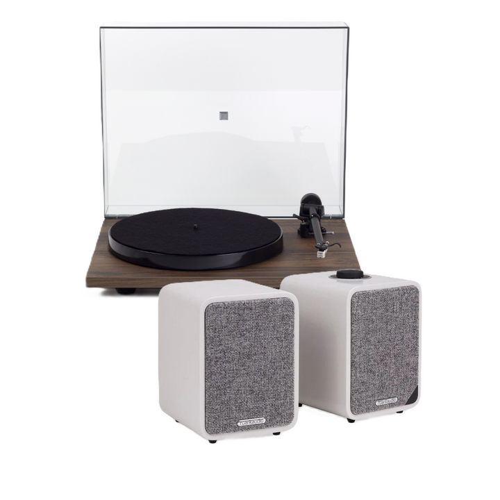 Rega Planar 1 Plus Turntable + Ruark Audio MR1 MK2 Active Bluetooth Speakers