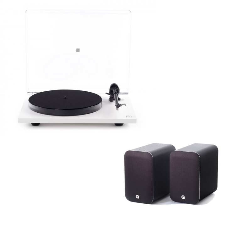 Ultimate Starter Bundle - Rega Planar 1 Plus Turntable + Q Acoustics M20 Bookshelf Speakers